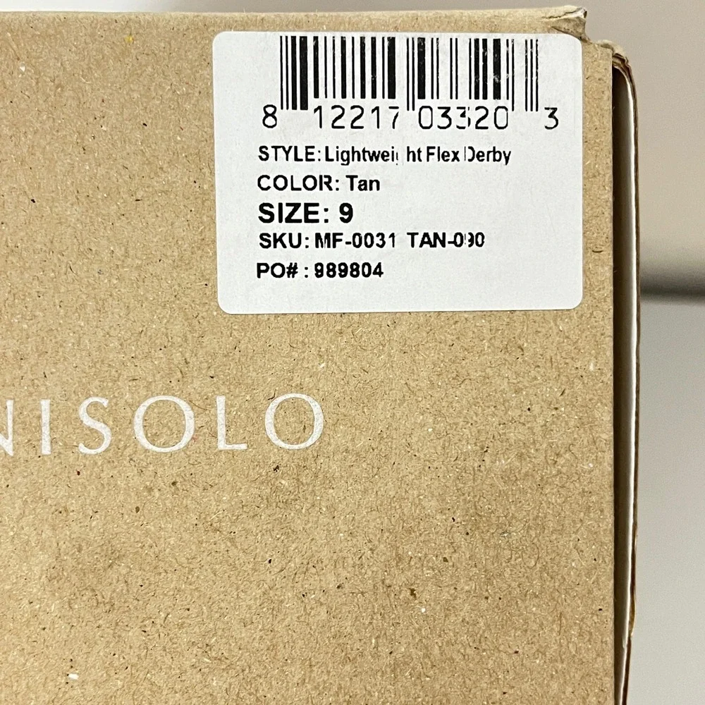 Nisolo Lightweight Flex Derby Mens Size 9 Tan Suede Leather MF-0031‎